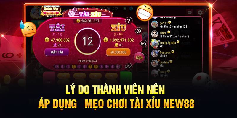 Lý do thành viên nên áp dụng   mẹo chơi tài xỉu New88